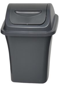 PAPELERA DE BASURA 8 LTS CON VAIVEN + GRATIS BOLSA PAPELERA BLANCA 43*48* 30 UND