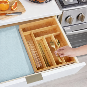 ORGANIZADOR DE CUBIERTOS EN BAMBU (5 DIVISIONES)