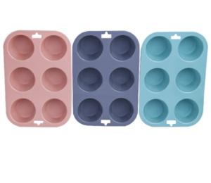 MOLDE DE SILICONA CON 6 CAVIDADES REDONDAS