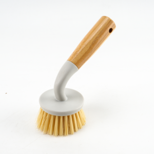 CEPILLO LAVA VAJILLAS DE BAMBÚ BLANCO