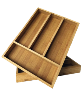 ORGANIZADOR DE CUBIERTOS EN BAMBU (4 DIVISIONES)