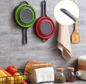 COLADOR REDONDO PLEGABLE CON MANGO